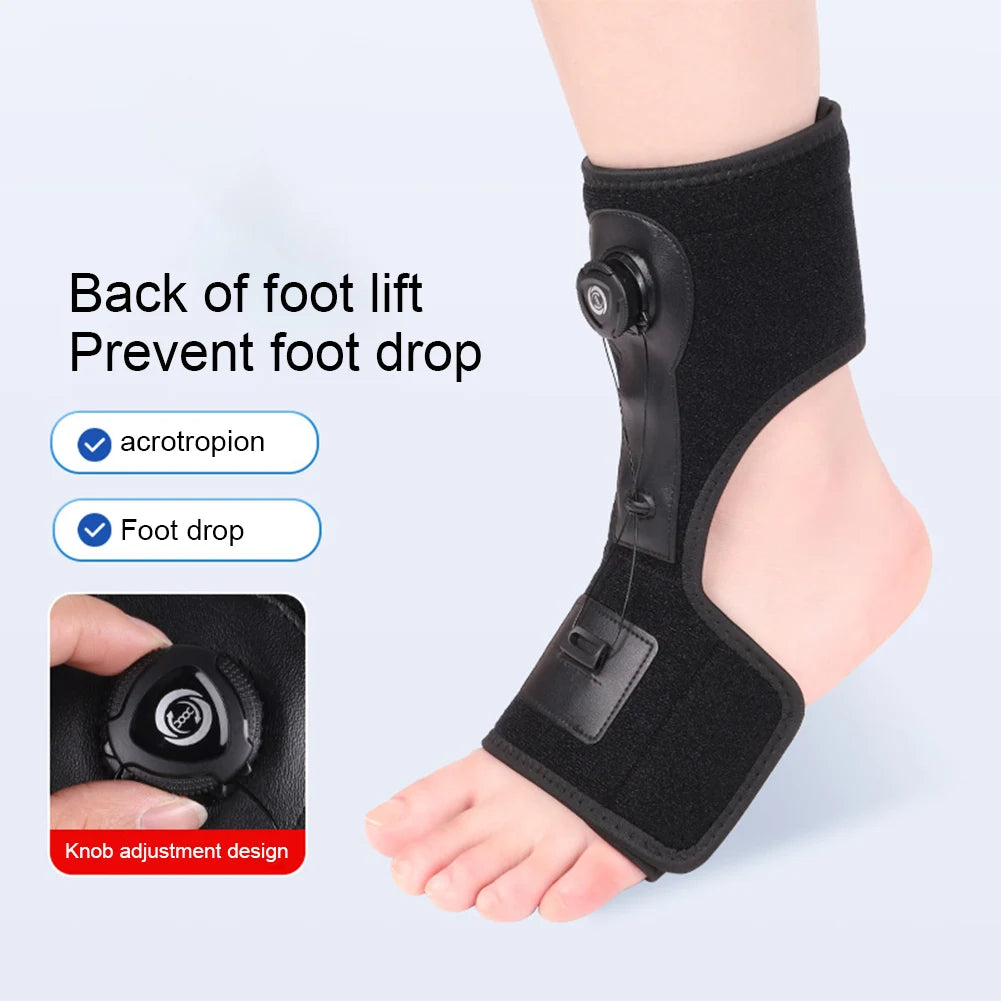 Adjustable Drop Foot Brace Foot Drop Corrector Ergonomic Foot Stretcher Brace Ankle Foot Orthosis Support for Right or Left Foot