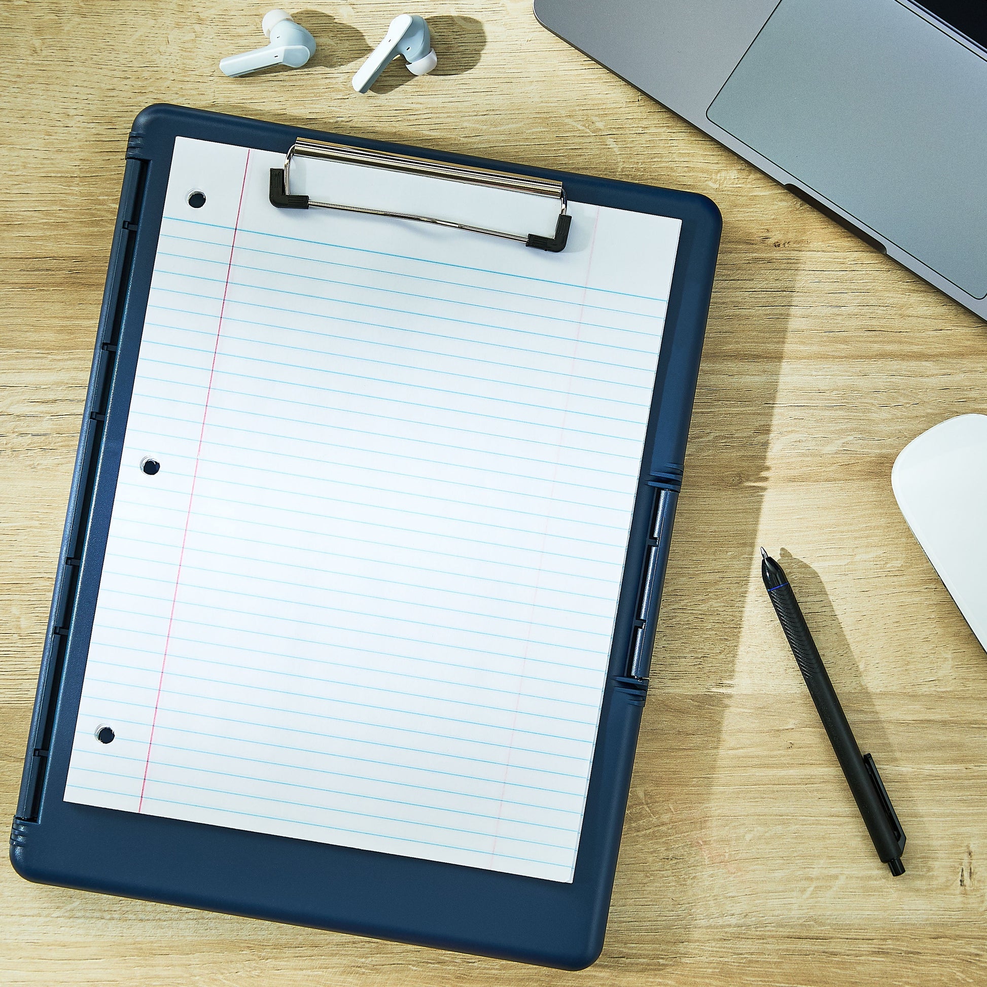 (3 Pack)  Storage Clipboard and Form Holder. 12.5" X 9.5", Blue A4