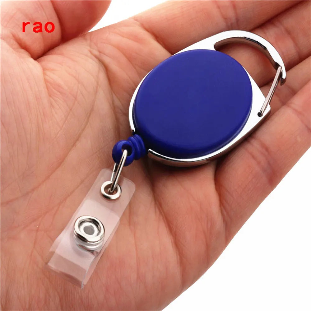 Various Card Sets Retractable Pull Badge Reel ID Lanyard Name Tag Card Badge Holder Reels Recoil Belt Key Ring Chain Clips