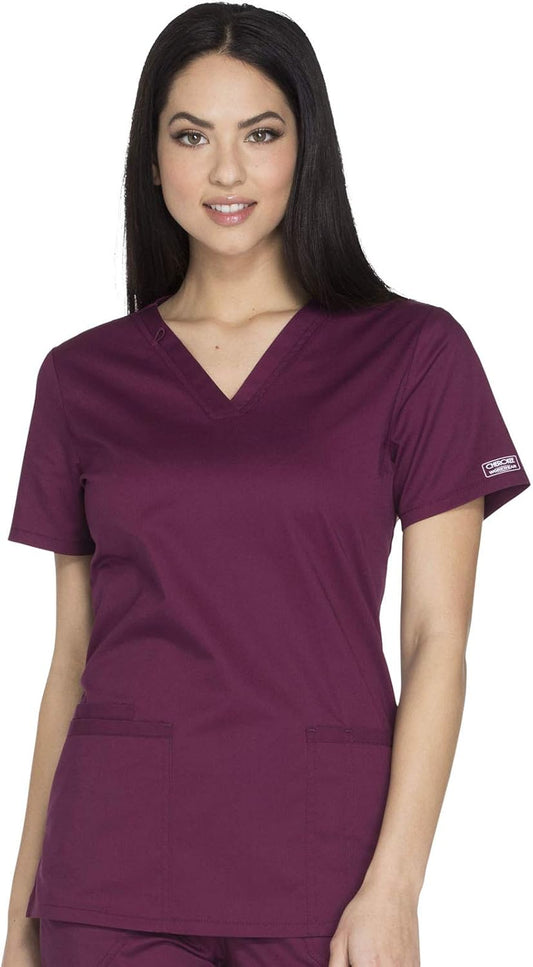 Scrubs for Women Workwear Core Stretch V-Neck Top, Soft Brushed Twill WW630