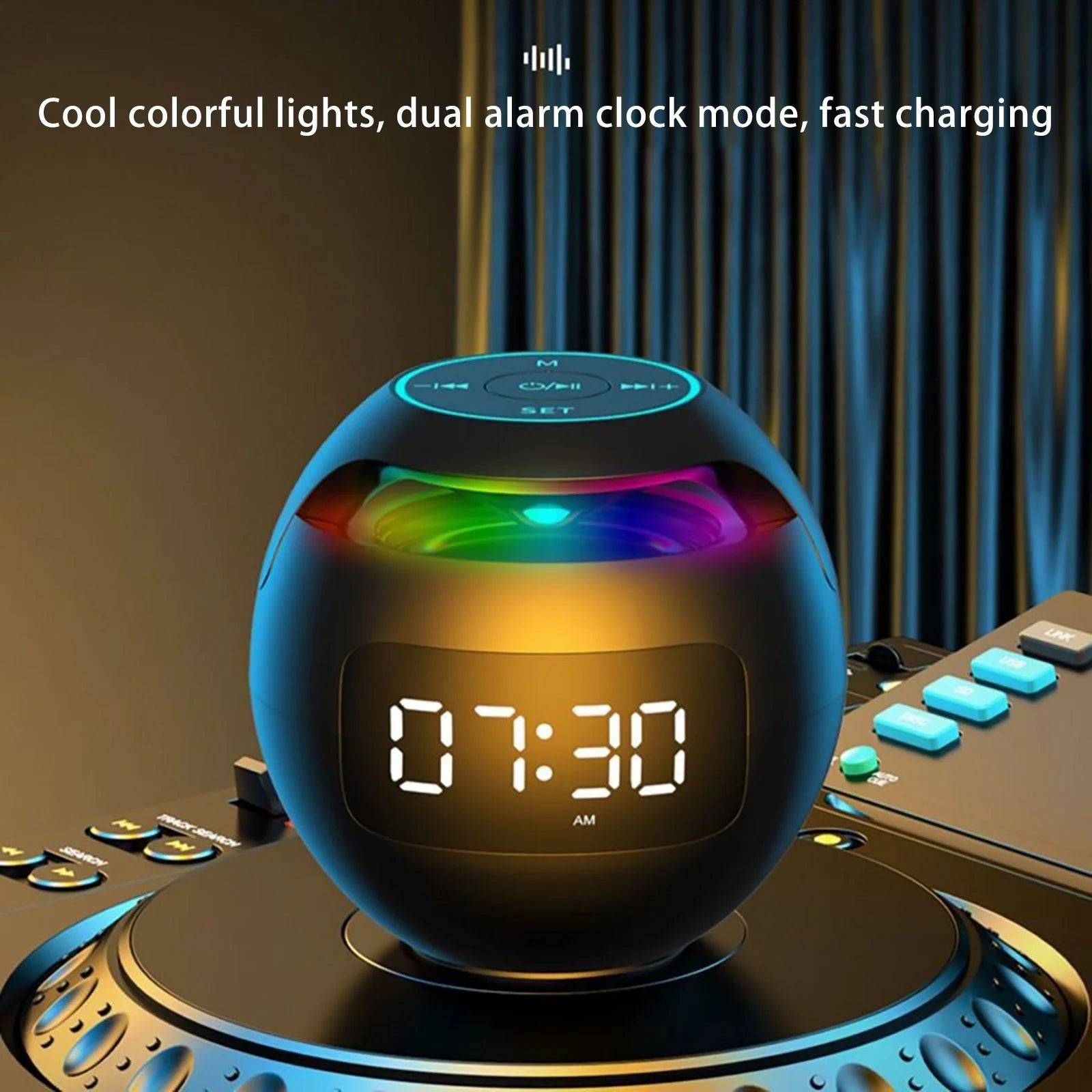 Reduction Wireless Bluetooth Speaker High Volume High Sound Quality Mini Alarm Clock Student Rechargeable Small Speaker Smart Subwoofer