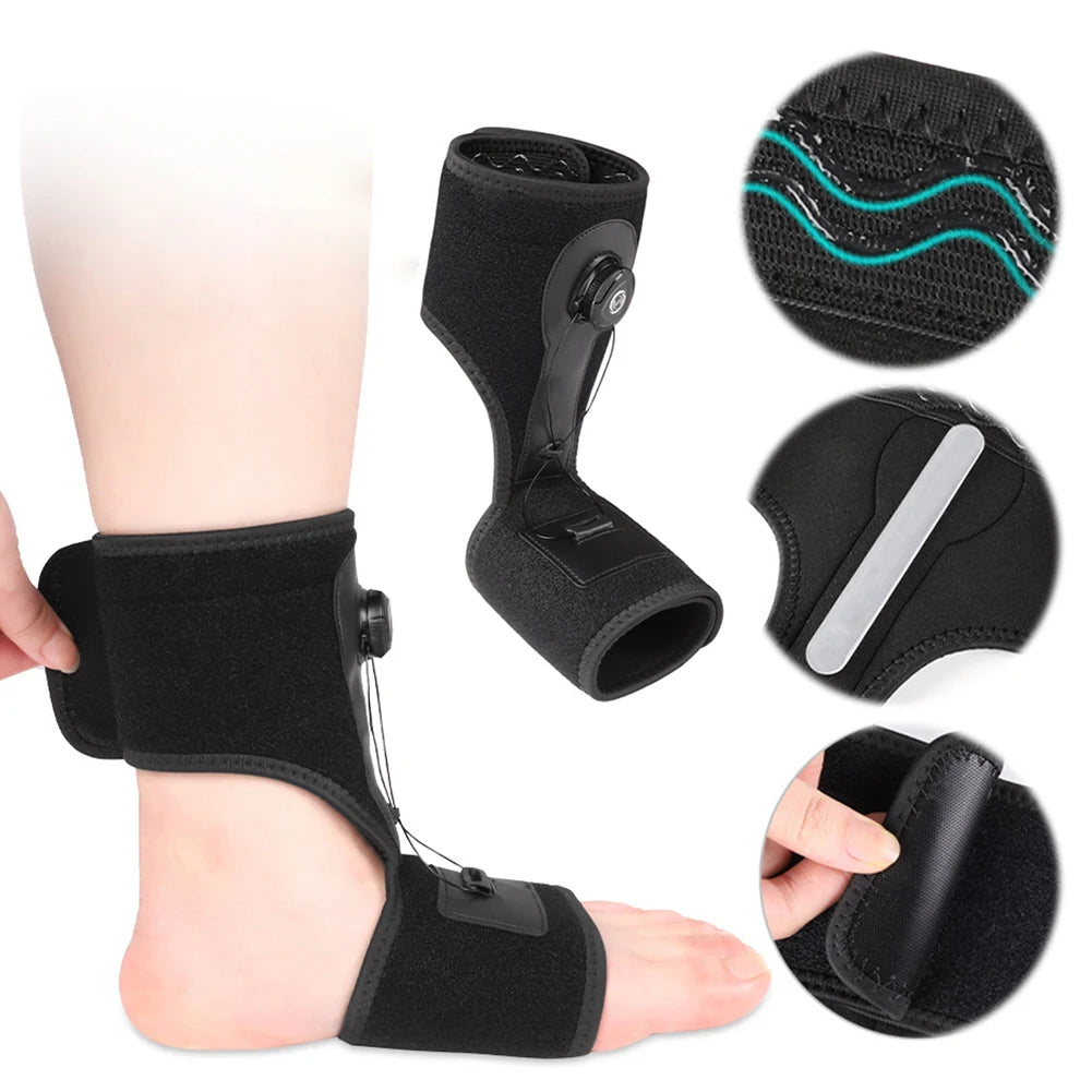 Adjustable Drop Foot Brace Foot Drop Corrector Ergonomic Foot Stretcher Brace Ankle Foot Orthosis Support for Right or Left Foot
