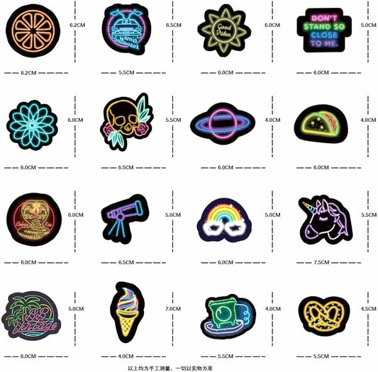 200 Neon Sticker Pack Waterproof Stickers Notebook Stickers Skateboard Stickers Water Bottle Stickers Vinyl Stickers Teen Stickers Kids Stickers