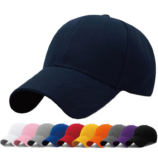 1pc Adjustable Vintage Baseball Cap, Simple Solid Curved Brim for Men & Women, Outdoor, King's Day