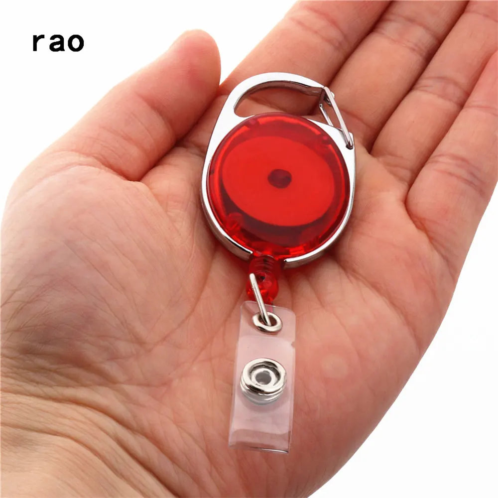 Various Card Sets Retractable Pull Badge Reel ID Lanyard Name Tag Card Badge Holder Reels Recoil Belt Key Ring Chain Clips