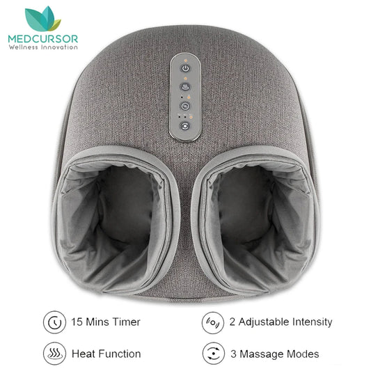 Foot Massager Heating Therapy Shiatsu Deep Kneading Roller Muscle Relaxation Pain Relief Electric Foot Massage Machine