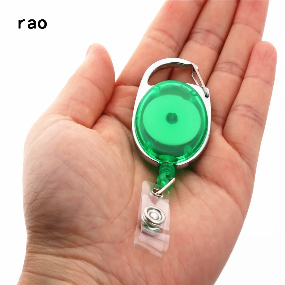 Various Card Sets Retractable Pull Badge Reel ID Lanyard Name Tag Card Badge Holder Reels Recoil Belt Key Ring Chain Clips