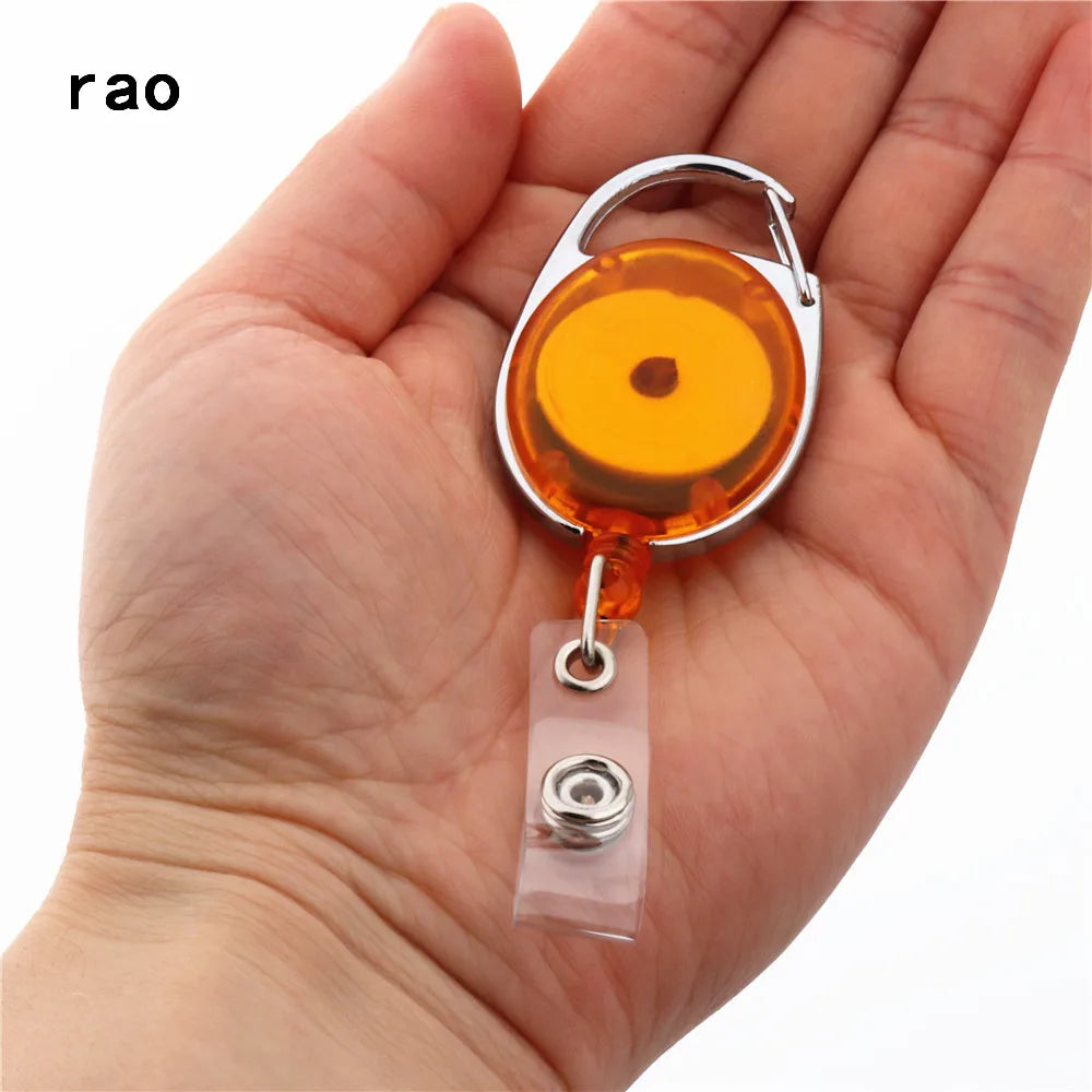 Various Card Sets Retractable Pull Badge Reel ID Lanyard Name Tag Card Badge Holder Reels Recoil Belt Key Ring Chain Clips