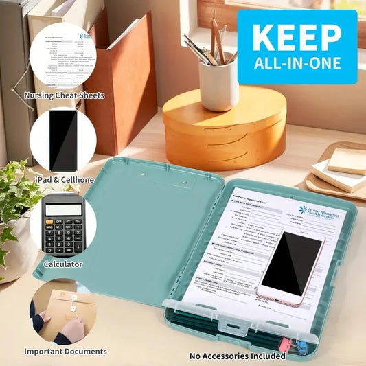 New Multifunctional Clipboard with Storage PP Folder Storage Box File Box A4 Whiteboard Keeping Your Documents Organized