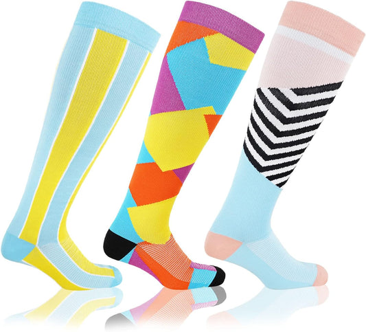 Wide Calf Compression Socks for Women plus Size 20-30Mmhg Knee High Circulation 2XL 3XL 4XL 5Xl,Compression Socks Knee High Wide Calf for Nurse Pregnant Woman Varices