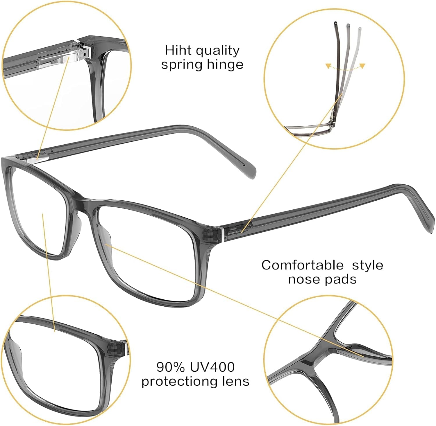 Blue Light Blocking Glasses for Women Men anti Eye Strain Computer Gaming Glasses Blue Light Filter Eyeglasses