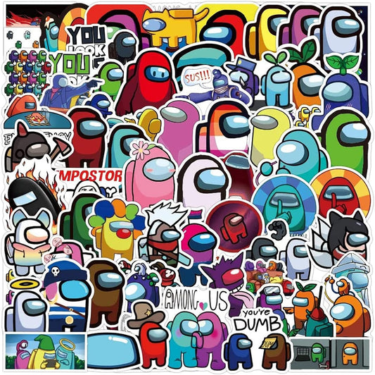 Anime Stickers 100 Laptop Stickers Video Game Stickers for Cell Phones Skateboard Guitar Water Bottle Luggage Skateboard Stickers for Teenagers and Children