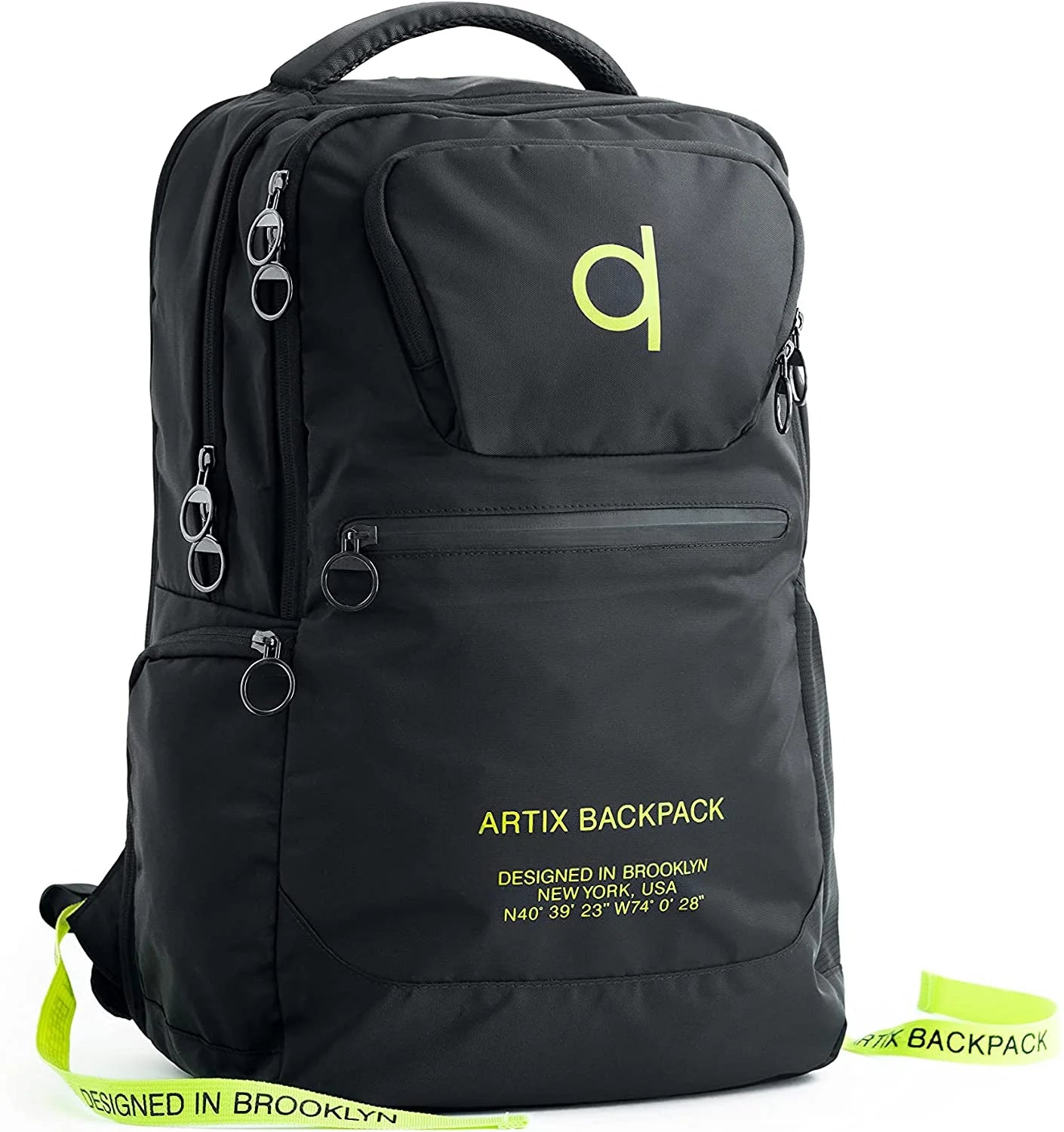 ® Waterproof Laptop Backpack for Men & Women | Large 17.3-Inch Travel Backpack | Stylish & Durable Computer Bag for Business, Office & Work | Versatile Rucksack for Adults (Black/Green)